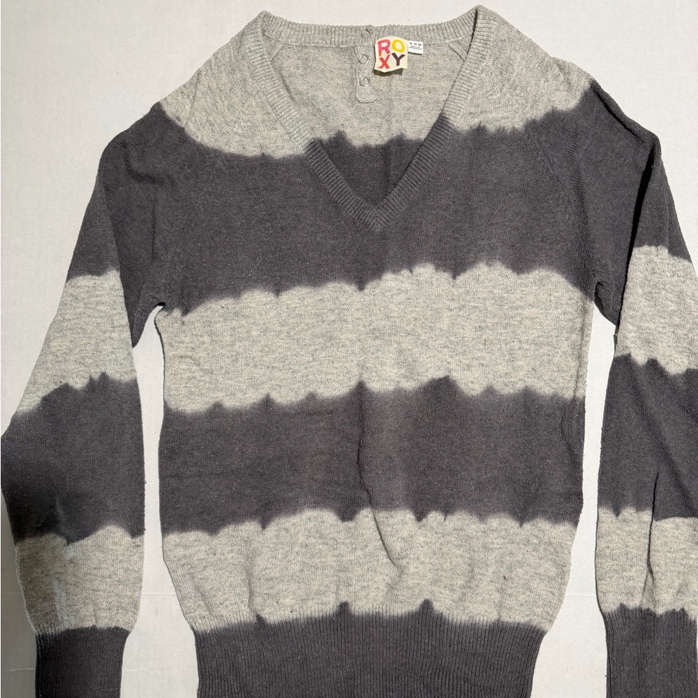 Y2K Roxy Sk8 Grey Pullover‎ Sweater Women's XL #641